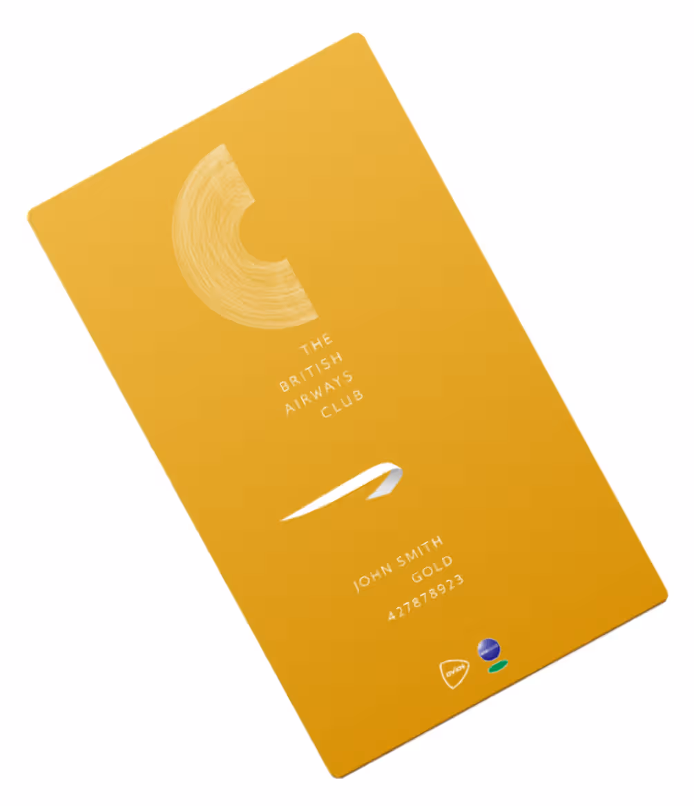 Tarjeta de lista de invitados Gold de British Airways