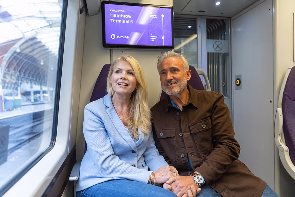 Couple on heathrow express
