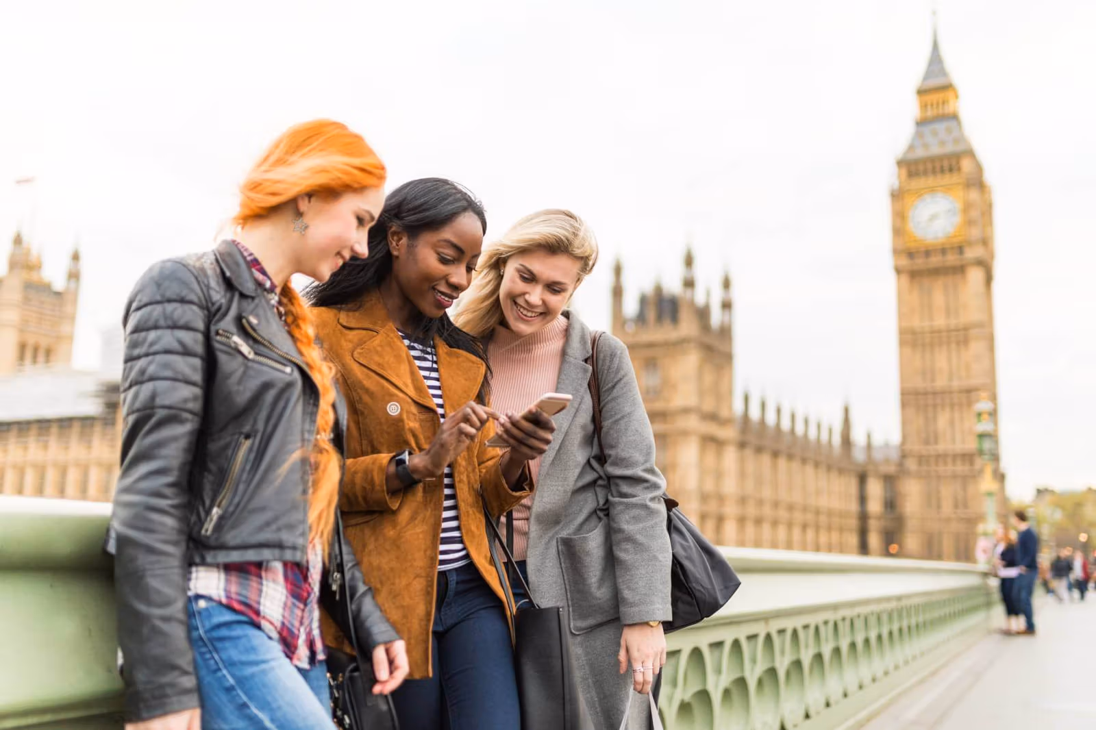 Group of friends in London