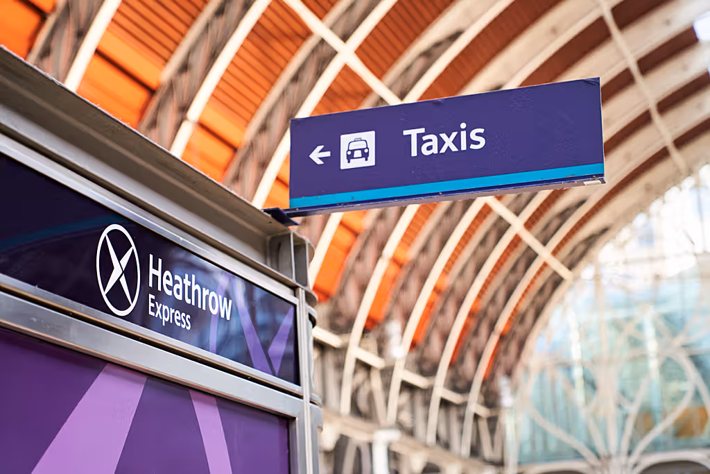 Imagen de la estación de tren del Heathrow Express